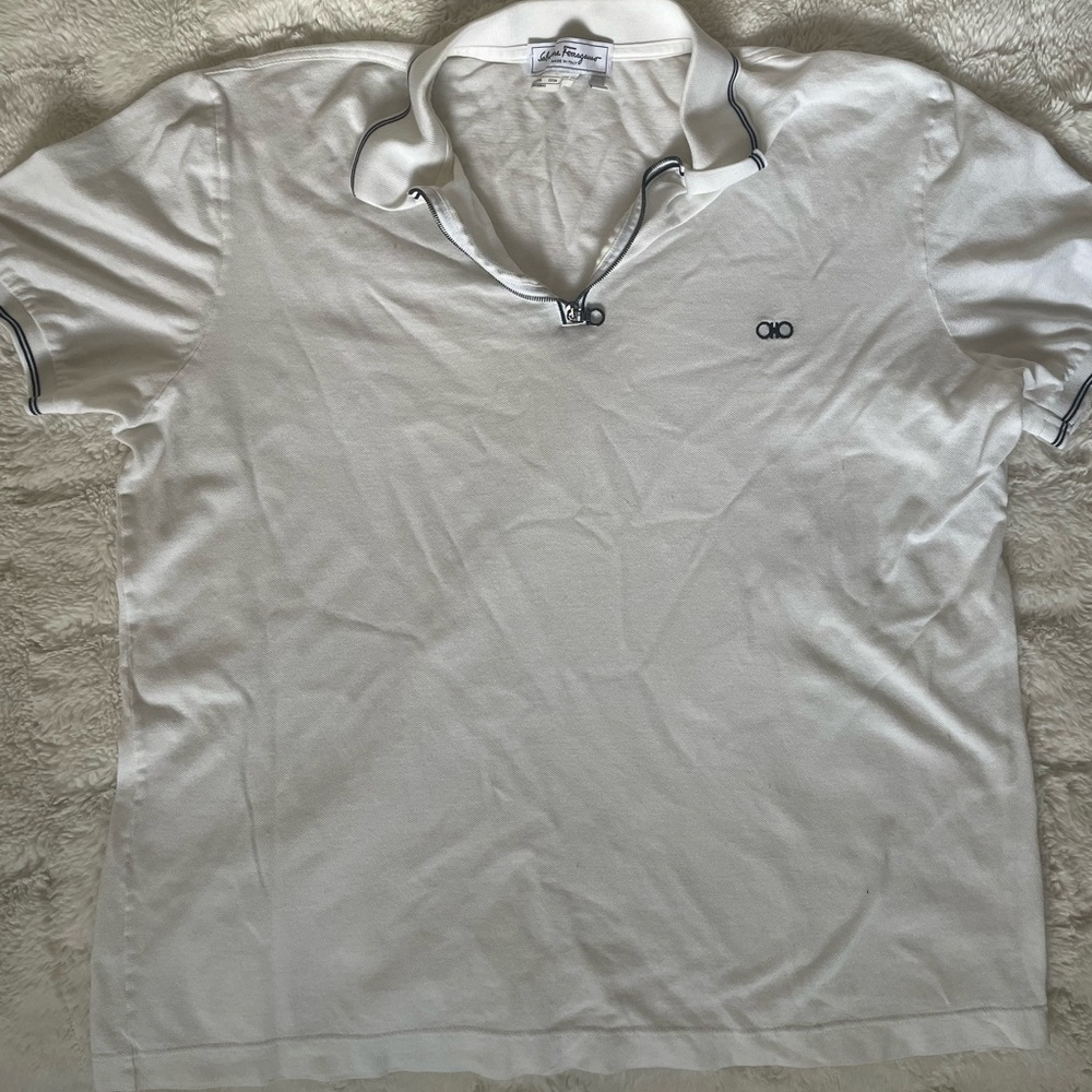 Salvatore Ferragamo Zipper Shirt Polo